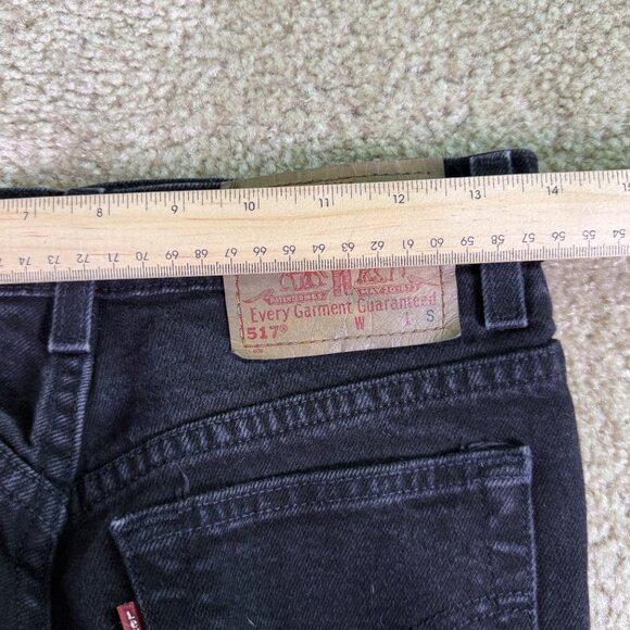 VTG Levis 517 Jeans Womens Slim Fit Bootcut Black Denim Sz 5 Y2K 2001 27x29 E831 - Picture 10 of 13